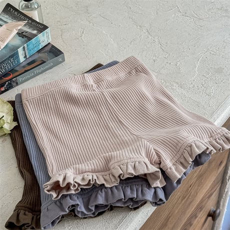 <予約商品/80㎝-130㎝>GIRLSフリルリブショートパンツ