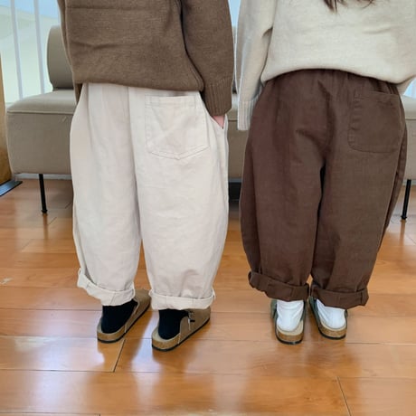 <予約商品/一部即納あり>  KIDS カジュアル無地パンツ