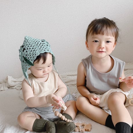 <即納>BABY ginghamカラーセットアップ