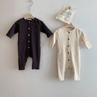 <即納/BABY>スクエアパッチロンパース
