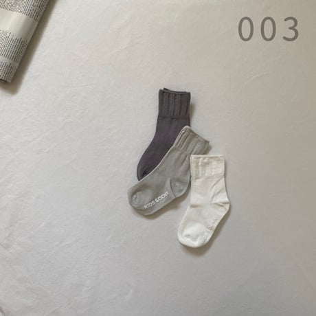 <即納/残りわずか>くすみカラーソックス3足セット
