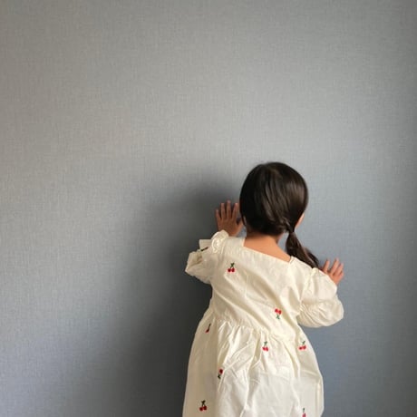 <即納/90㎝/130㎝のみ>チェリーボリュームワンピース
