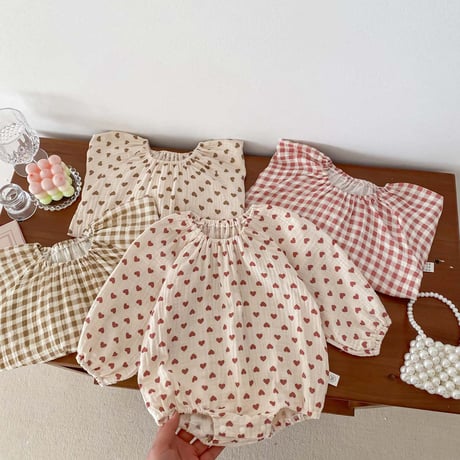 <予約商品>BABY ダブルガーゼロンパース