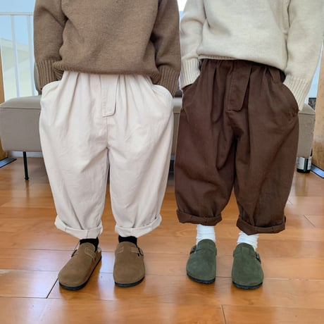 <予約商品/一部即納あり>  KIDS カジュアル無地パンツ