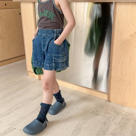 <予約商品/80size～130size>GIRLS デニムショートパンツ