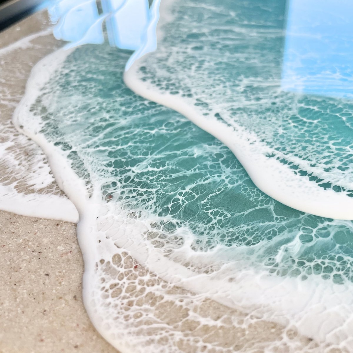 オーシャンウェーブアート 117.オーシャンレジンアート 3wave(額有り) | Leaf Edgez