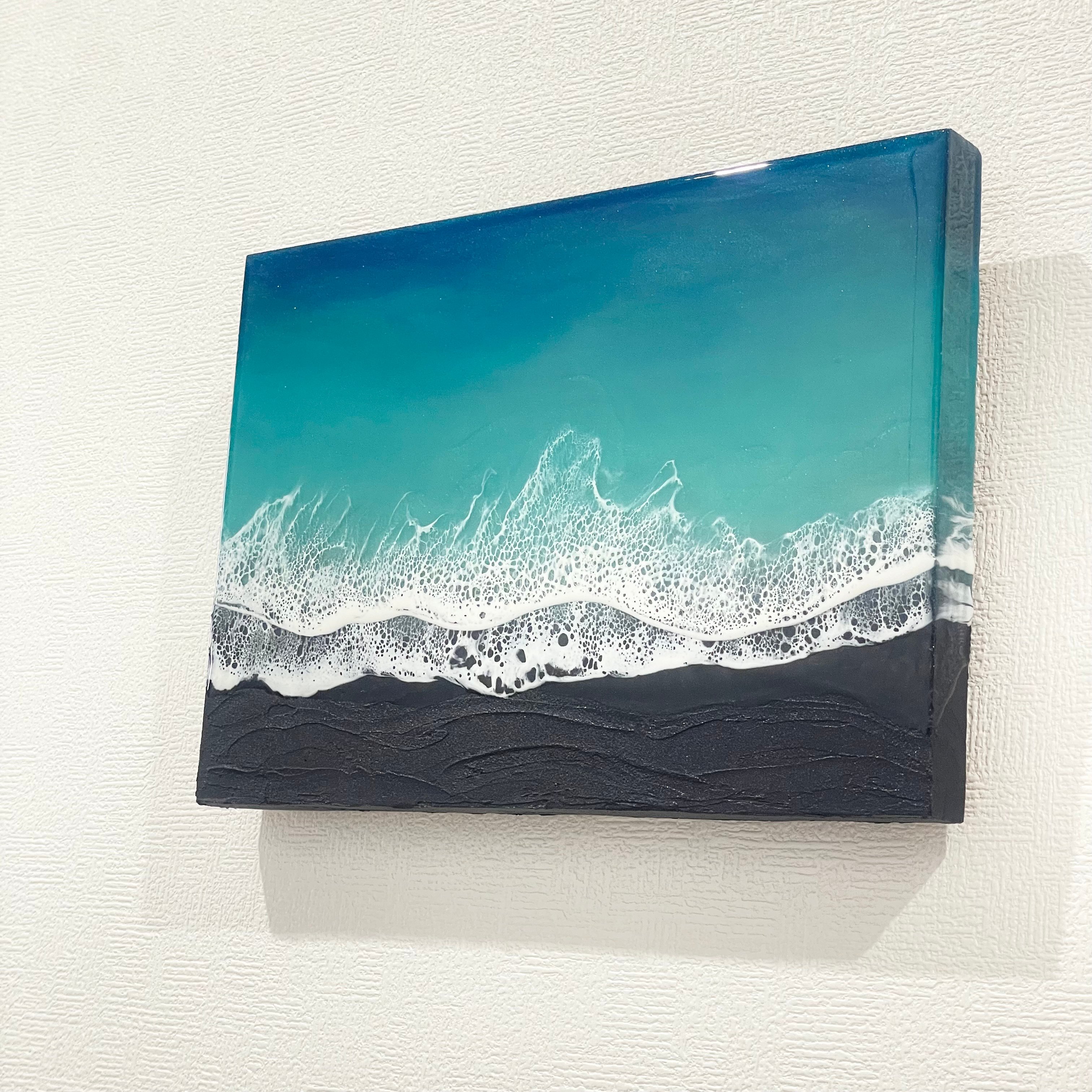 Black sand beach 海アート レジンアート | FLUID