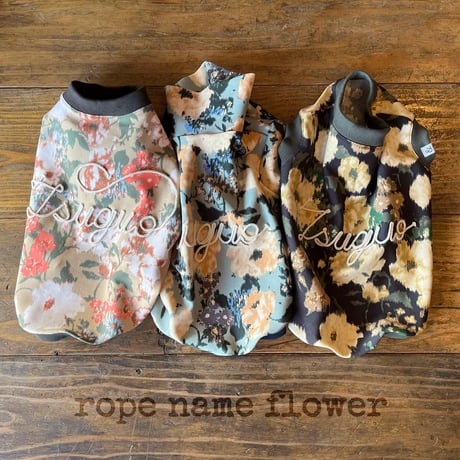 【ノースリーブ】rope name flower【スリーブデザイン】