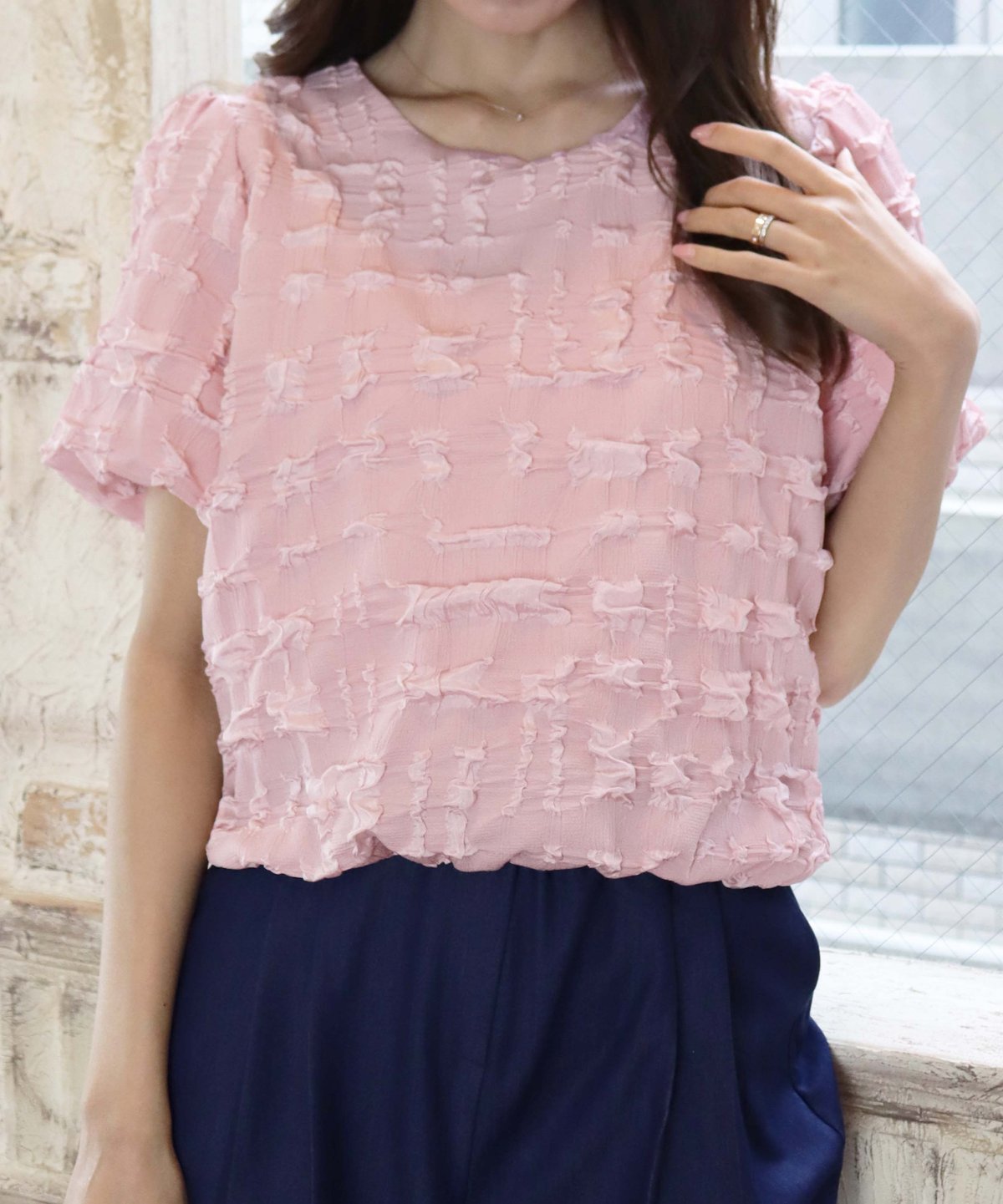 残りわずか〉uneven layered balloon sleeve tops | Chó