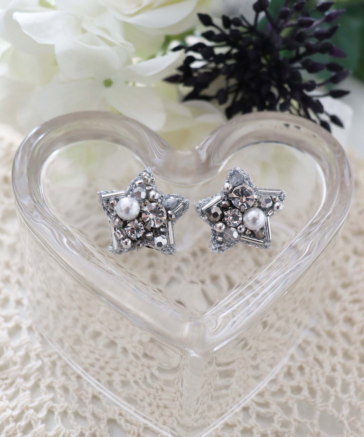 bijou heart star pierce/earrings | Chóu Chóu ma