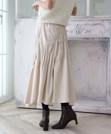 【再入荷】gather design skirt