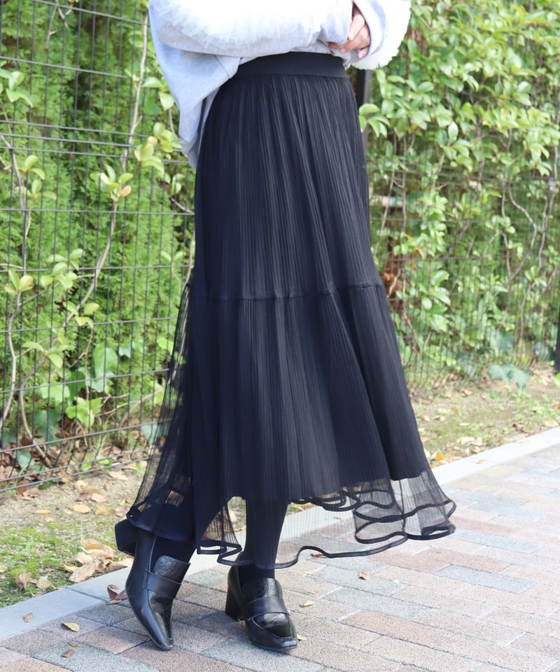 再入荷】willon chifon piping skirt | Chóu Chóu ma 再入荷】willon chifon piping skirt | Chóu Chóu ma