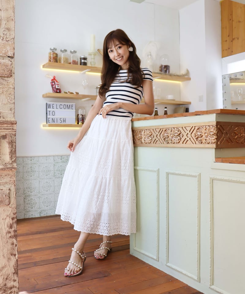 BLUE BOHEME/ブルー ボヘム】Cotton Tiered Skirt - ロングスカート