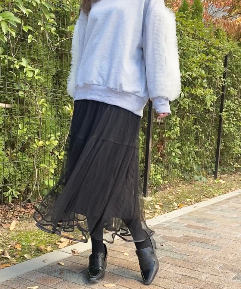 再入荷】willon chifon piping skirt | Chóu Chóu ma 再入荷】willon chifon piping skirt | Chóu Chóu ma