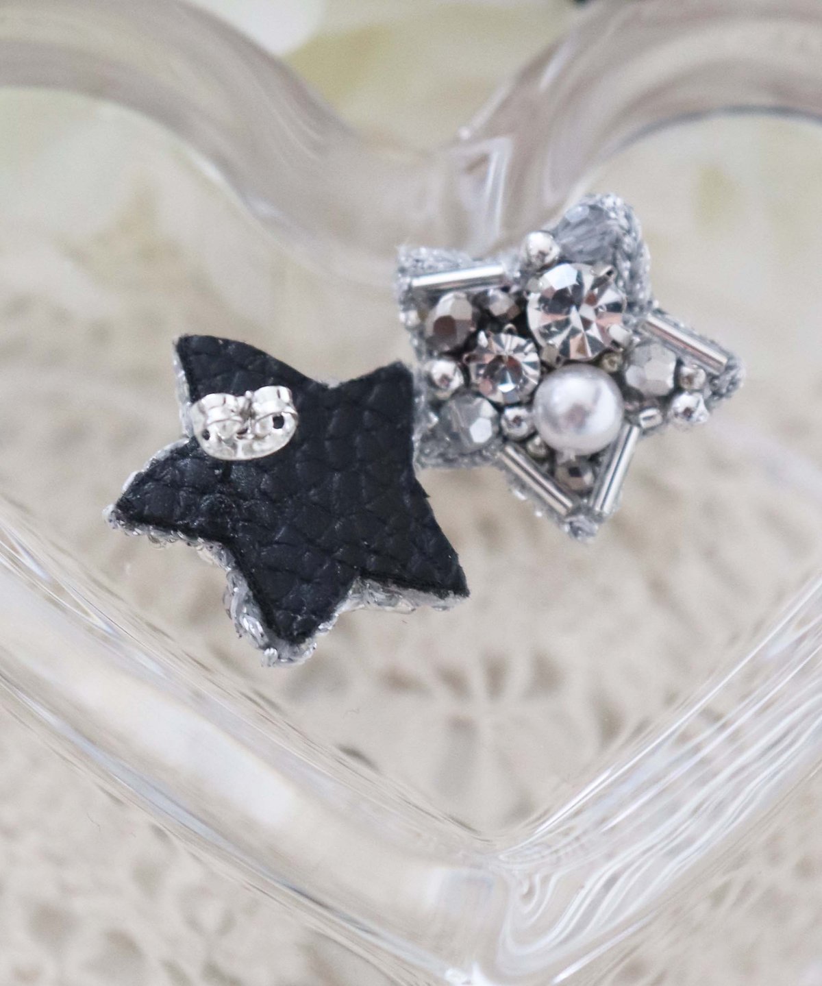 bijou heart star pierce/earrings | Chóu Chóu ma bijou heart star pierce/earrings | Chóu Chóu ma