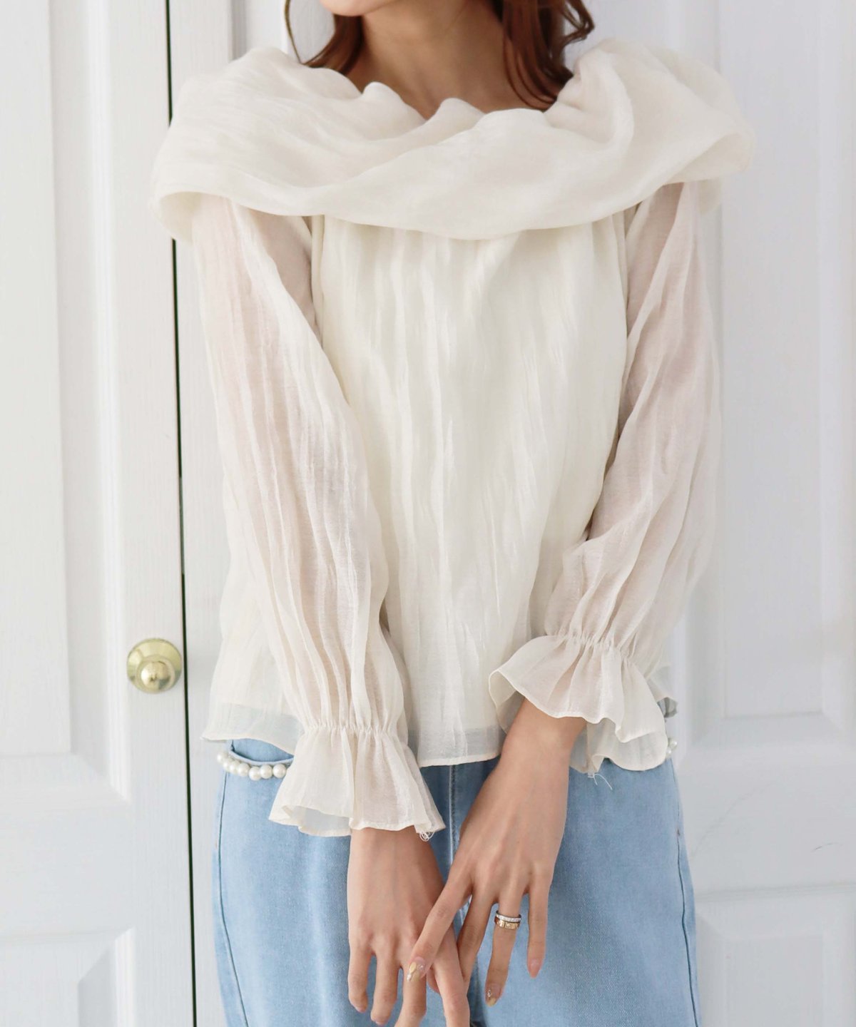 offshoulder chiffon tops | Chóu Chóu ma Cheri