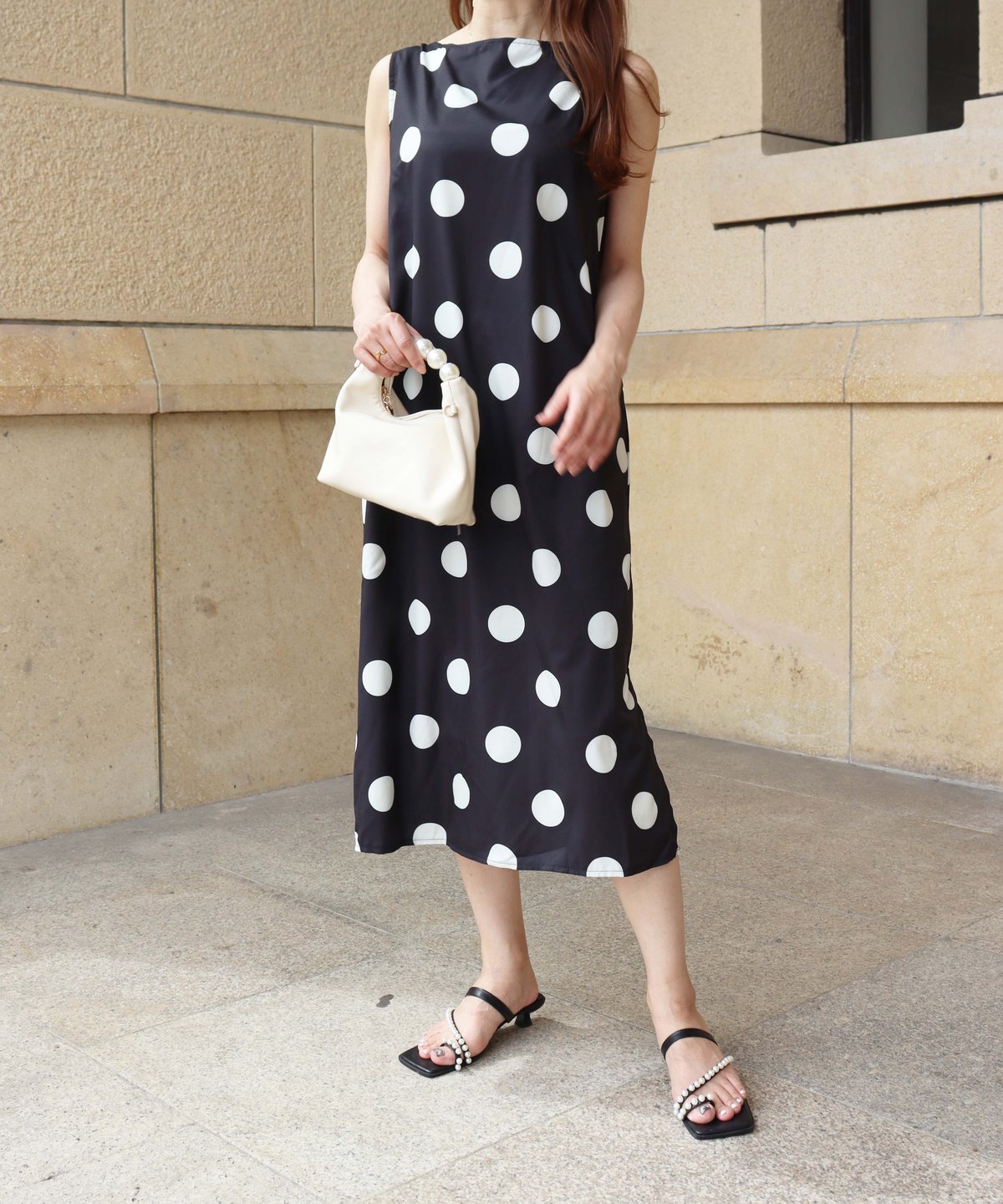 ONE PIECE - ちょり dot side slits sack onepiece | Chóu Chóu ma Cheri