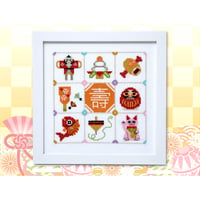 ♥クロスステッチキット●新年を華やかに祝う『お正月飾り』No.C726