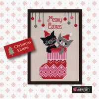クロスステッチキット♥Christmas kittens　No.807