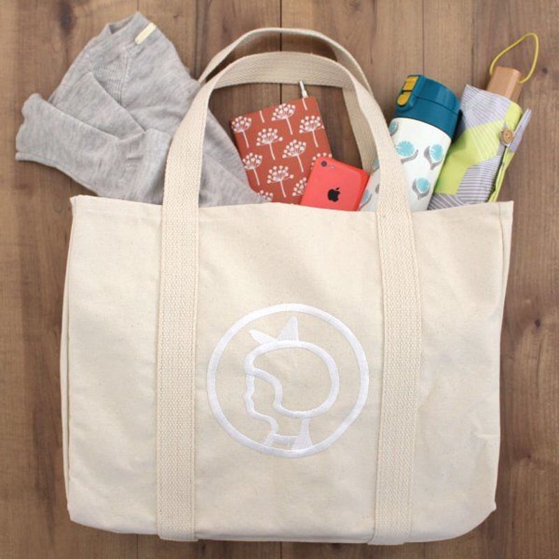 Irma イヤマちゃん　ファスナー付　トートバック Irma イヤマ | ジッパー付き キャンバストートバッグ｜haluta