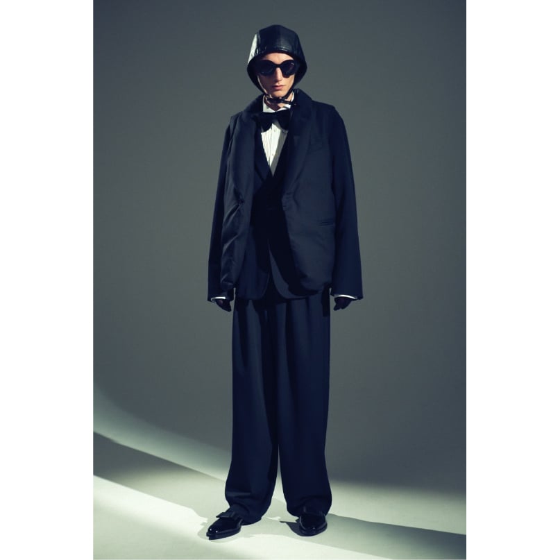 shawl collar down vest. / black | TAKAHIROMIYAS