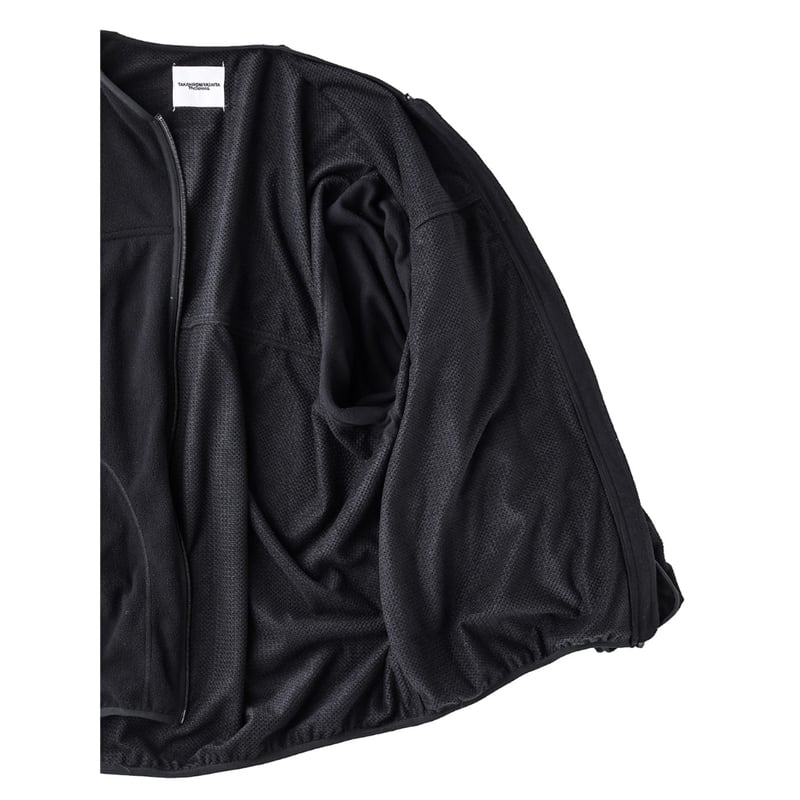 back gusset sleeve full zip fleece jacket.(soli