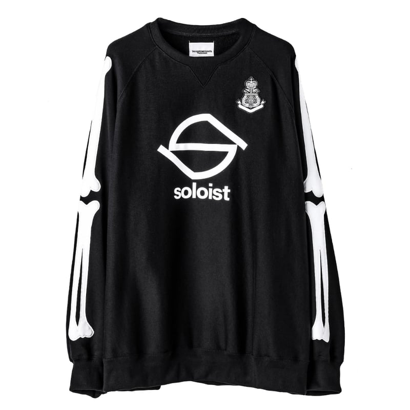 back gusset sleeve crewneck sweat shirt.(bone t
