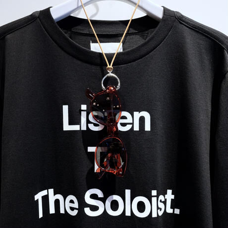 bone shaped glasses holder.-S- / black x silver