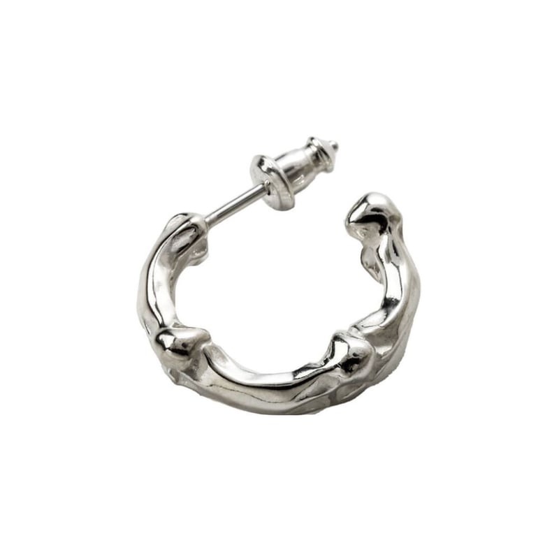 bone shaped earrings. -S- / silver | TAKAHIROMI