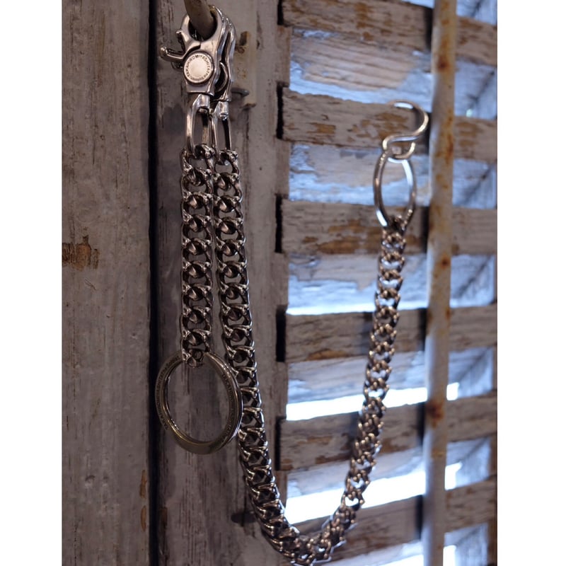 【追跡付】Newなデザイン☆フォーンホルダーwithチェーン bone shaped wallet chain. / silver | TAKAHIROMI