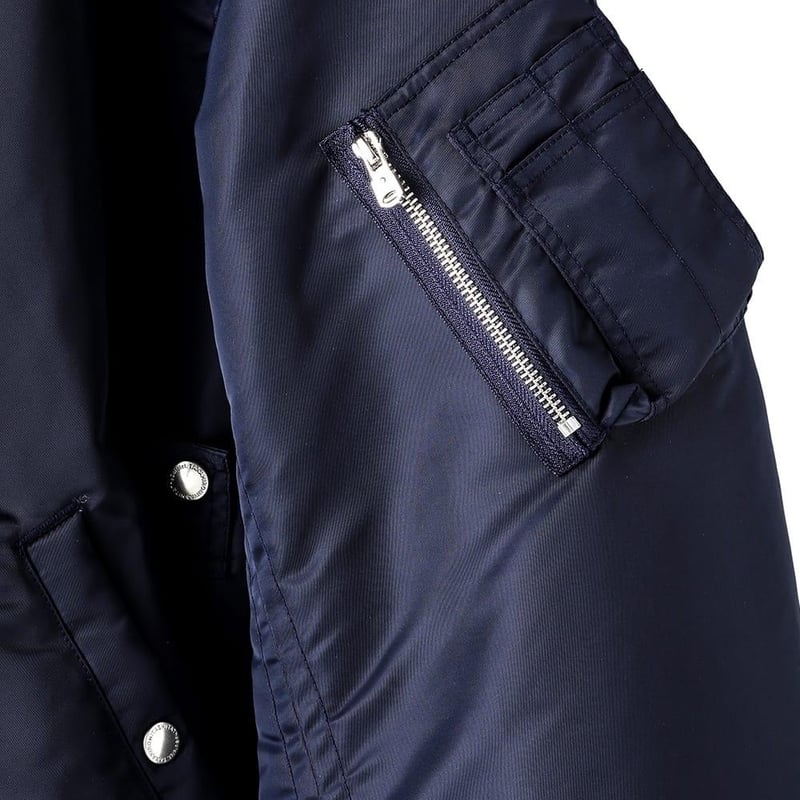 oversized bicolor flight jacket. / navy x blue oversized bicolor flight jacket. / navy x blue