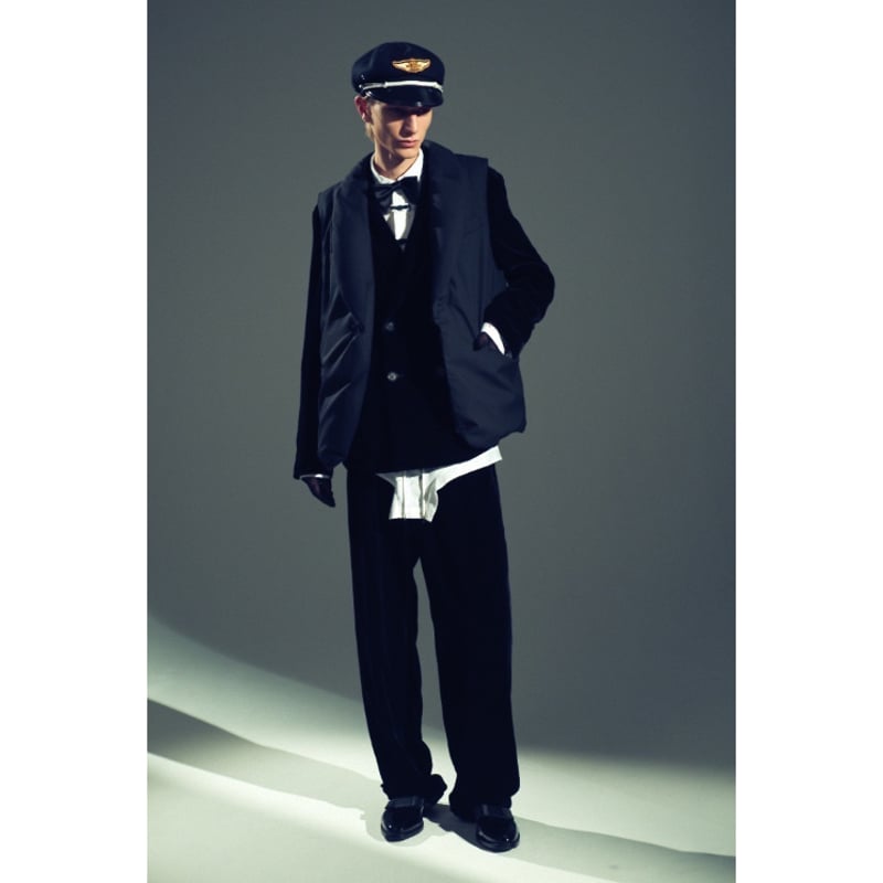 shawl collar down vest. / black | TAKAHIROMIYAS