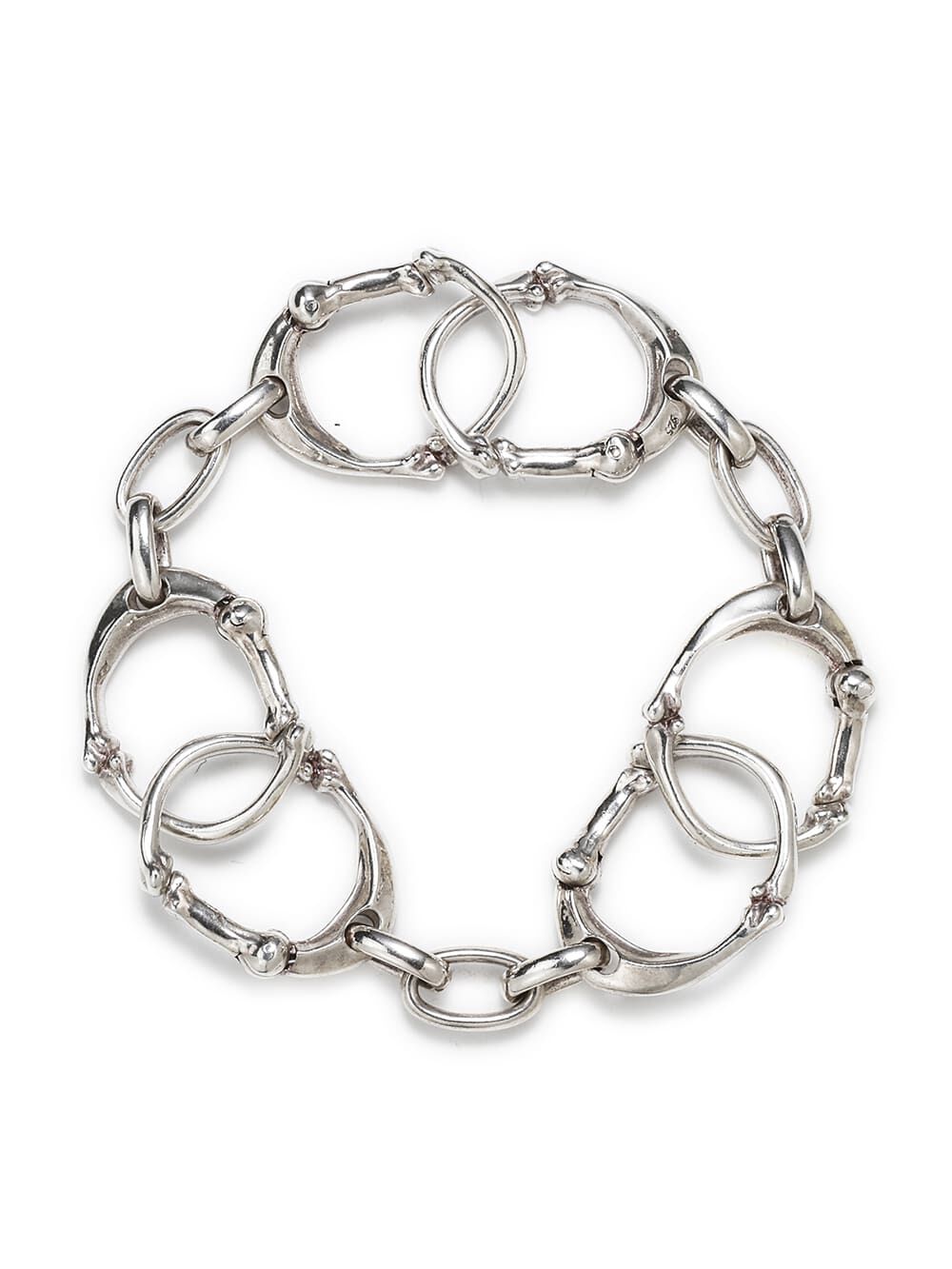 bone shaped carabiner bracelet. -S- / silver |
