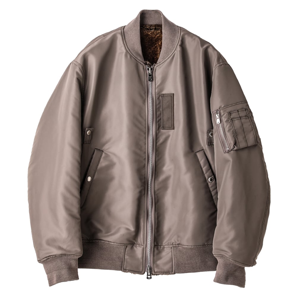 亀梨着soloist faux fur lining flight jacket faux fur lining flight jacket. / beige x beige