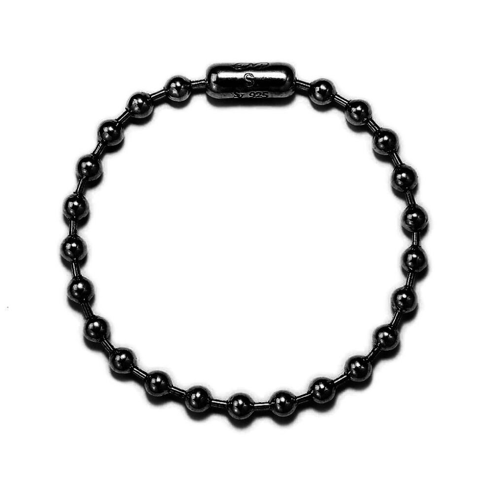 ball chain bracelet. -L- regular / black | TAKA