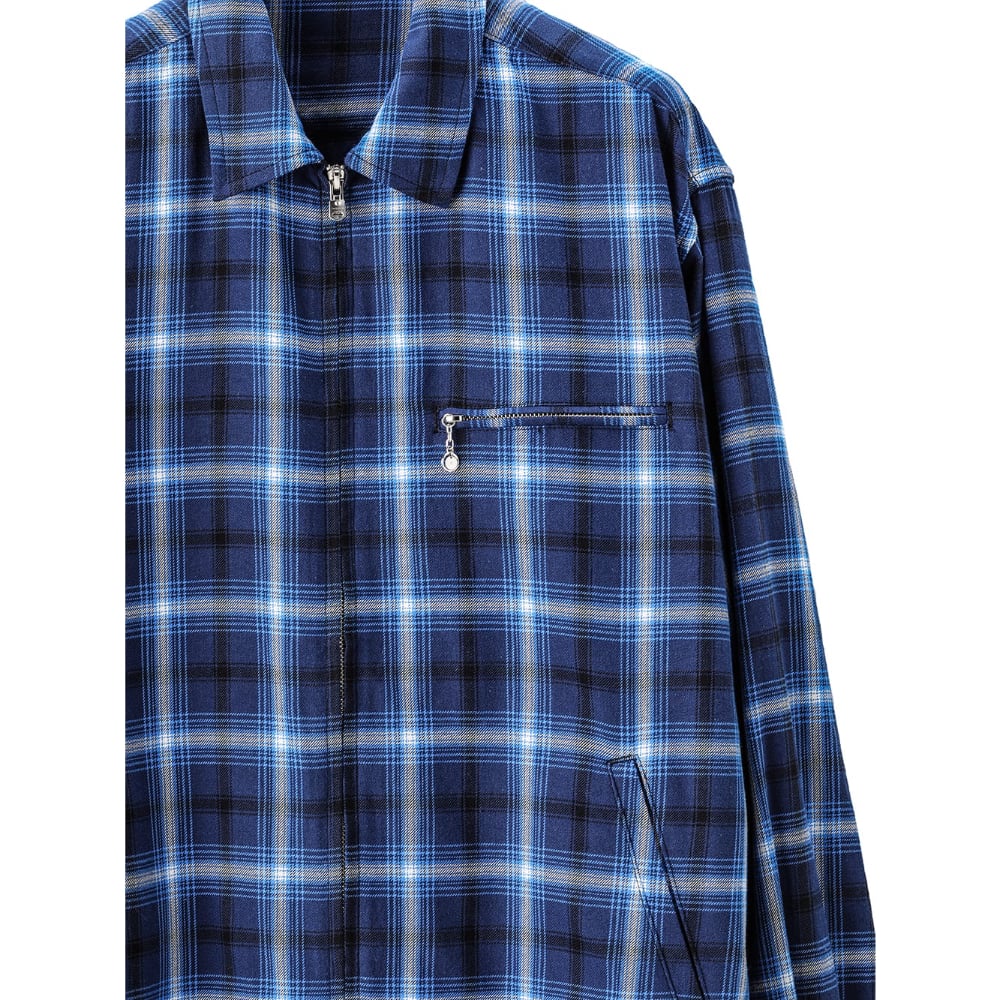 full zip work jacket.(xRafu) / blue check | TAK