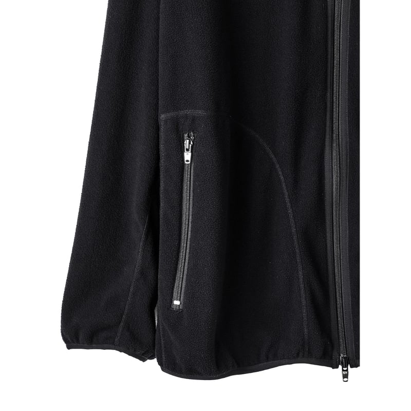 back gusset sleeve full zip fleece jacket.(soli