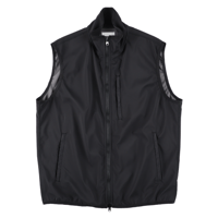 shawl collar down vest. / black | TAKAHIROMIYAS
