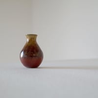 鶯歌の小壺  紅-黄土