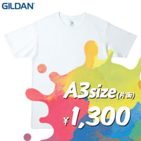 【お得】"ホワイトTシャツ"  ボディ代込み  ［GILDAN 76000 / 5.3oz］A3片
