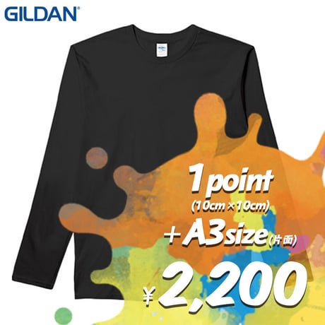 【お得】"カラー長袖Tシャツ"  ボディ代込み  ［GILDAN 76400 / 5.3oz］1PA3
