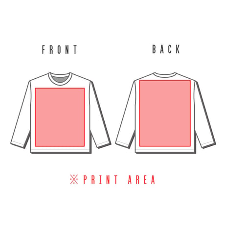 【定番】"ホワイト長袖Tシャツ"  ボディ代込み  ［GILDAN 2400 / 6.0oz］1P