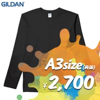 【お得】"カラー長袖Tシャツ"  ボディ代込み  ［GILDAN 76400 / 5.3oz］A3両