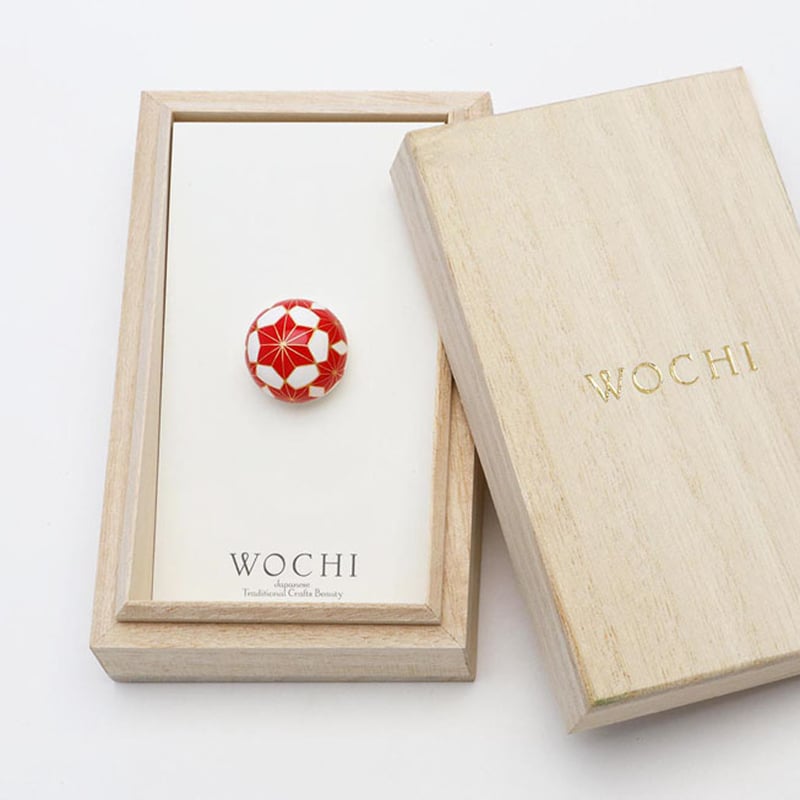 截金 彩色 白「麻の葉」ピンブローチ | wochi-j.shop