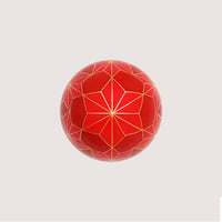 截金 彩色 紅「麻の葉」ピンブローチ