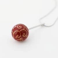 輪島赤漆 蒔絵「唐草」ネックレス