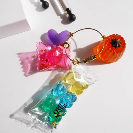 OISHI KEY-RING E - ORANGE JELLY-