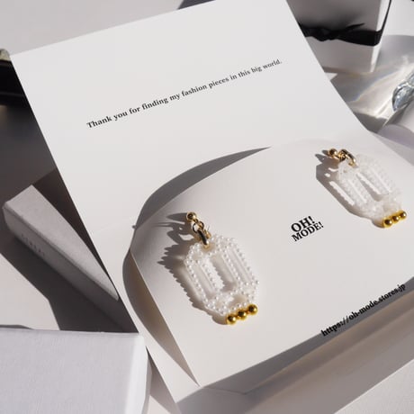PEARL JEWELRY FLAME WITH GOLD BULLION  EARRING