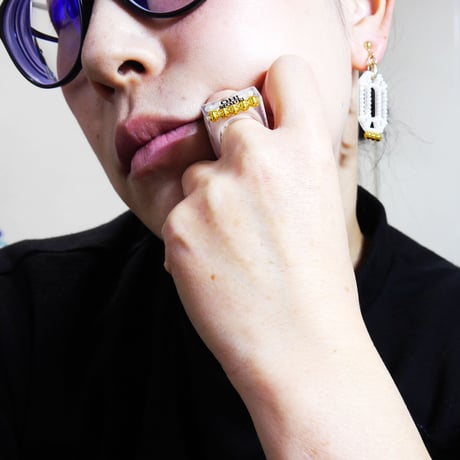 PEARL JEWELRY FLAME WITH GOLD BULLION  EARRING