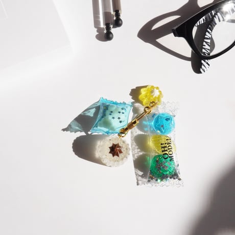 OISHI KEY-RING D -CLEAR SODA JELLY-
